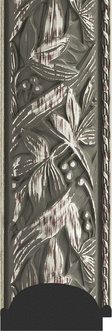 BY 4243 Зеркало с гравировкой в багетной раме - византия серебро 99 mm EVOFORM Exclusive-G - Вид №3