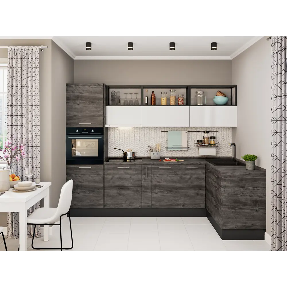 Фасад для кухонного ящика Пласт 59.7x12.5 см Delinia ID ЛДСП цвет серый STLM-2066049 - Вид №5