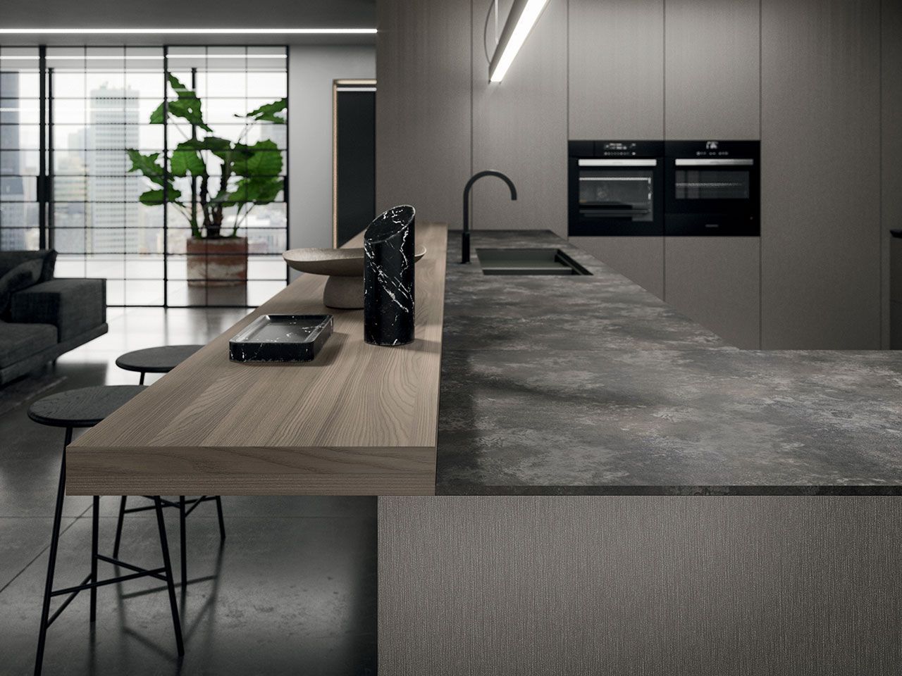 Встроенная кухня с полуостровом Arrital Ak_Project ARCH-00032864 - Вид №5