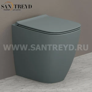 GN002BL Приставной унитаз напольный Синий Ceramica Globo GENESIS Италия