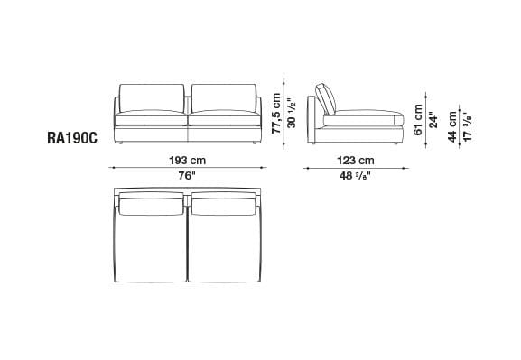 Угловой диван из ткани B&B Italia Ричард ARCH-00040927 - Вид №53