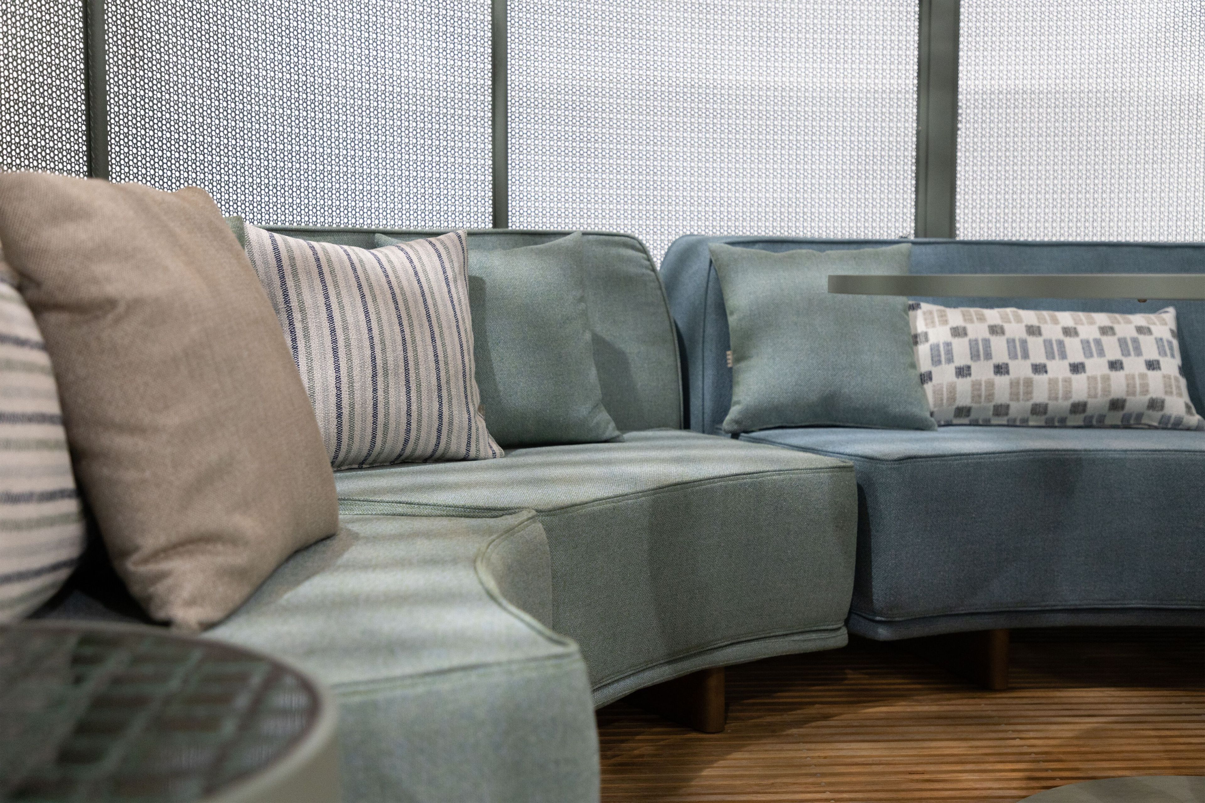 3-местный изогнутый тканевый садовый диван YAAZ Rasel ARCH-00139879 - Вид №4