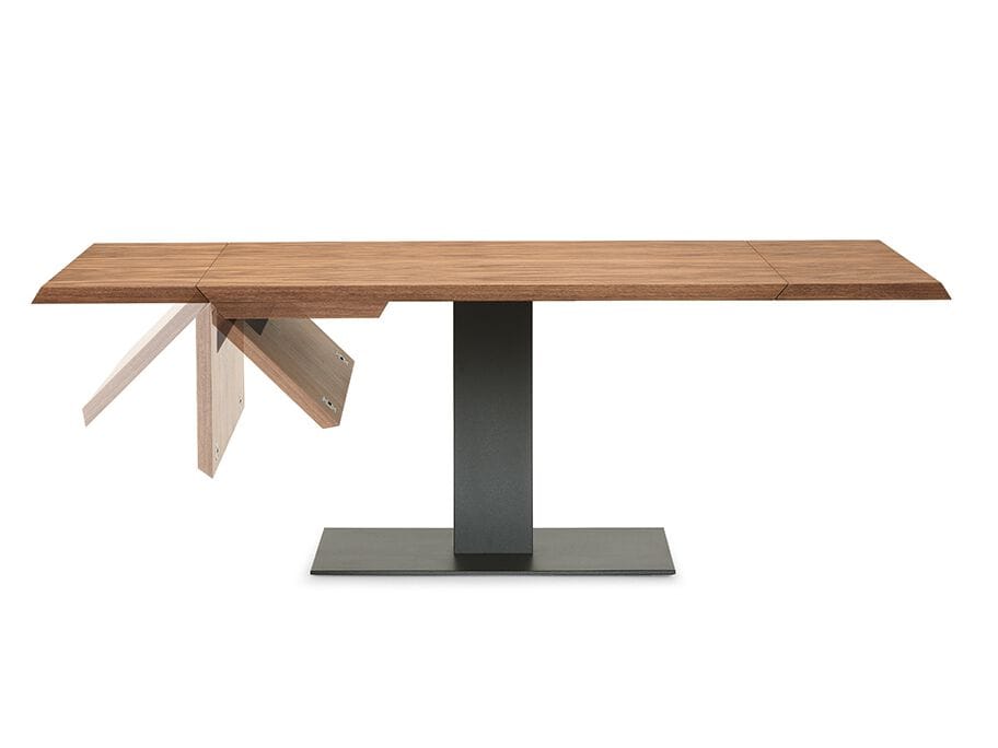 Прямоугольный выдвижной стол из нержавеющей стали и дерева Cattelan italia ELVIS WOOD DRIVE ARCH-00042657