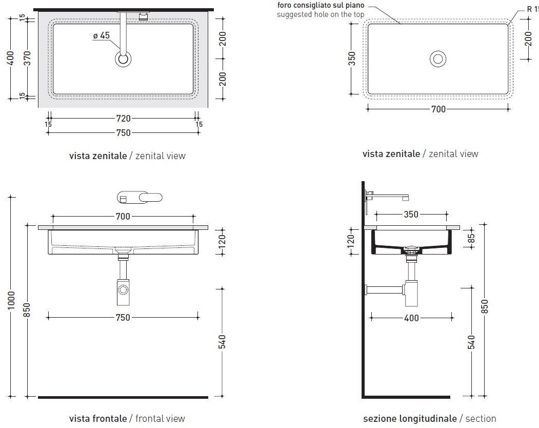 Ceramica Flaminia Monowash miniwash fly  Mw75sp  - Вид №1