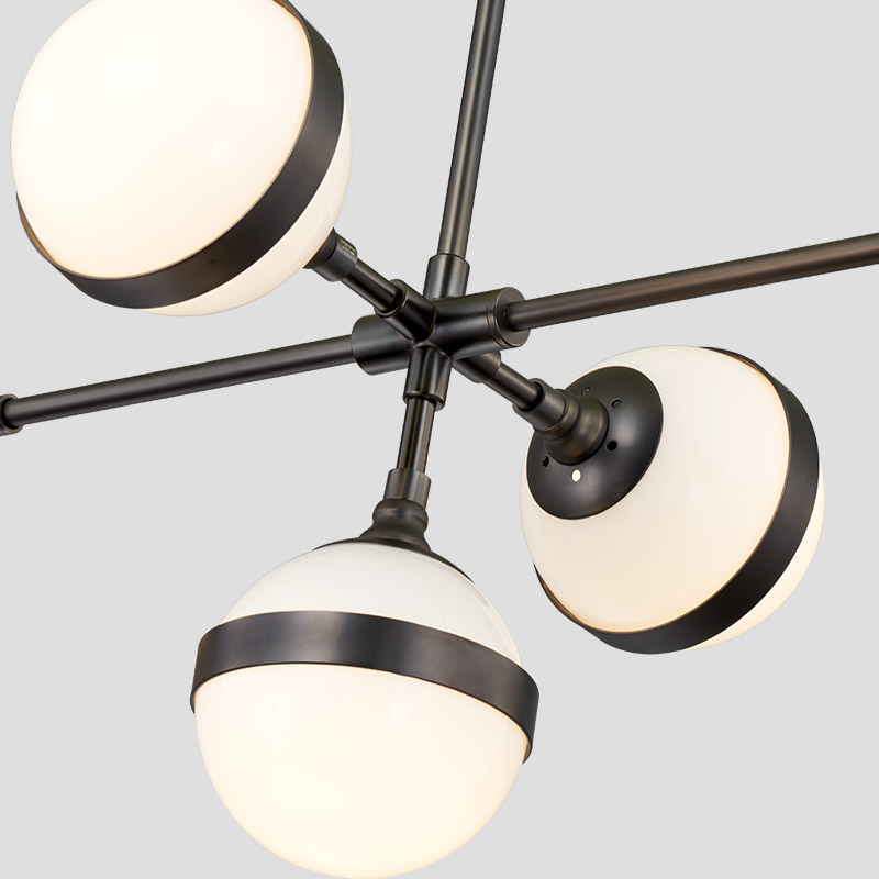 Светильник подвесной 52х92 см черный Delight Collection 9252P/5L DELIGHT COLLECTION ДИЗАЙНЕРСКИЕ 00-3883137 Белый;черный  - Вид №2
