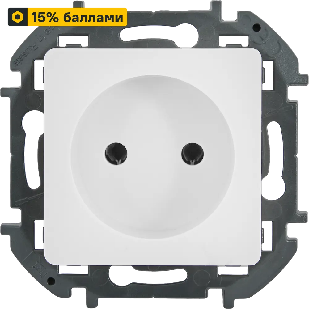 LEXMAN LILIAN - Розетка скрытого монтажа без заземления, белая 86761379 STLM-0071344