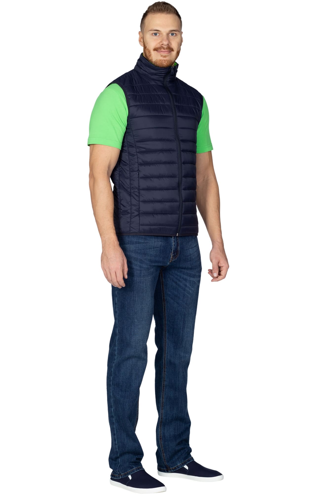 69665 Жилет стеганый  dark blue El-Risto  Демисезонная одежда размер XS (84)  - Вид №3