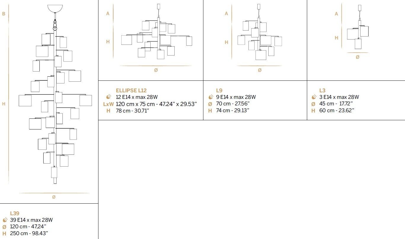 Подвесной светильник из металла и ткани Euroluce Lampadari Koel ARCH-00050370 - Вид №3