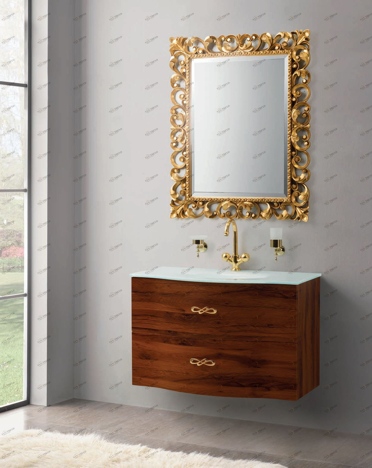 Мебель для ванной CEZARES PETALO-1000-2C-SO-RC-P 