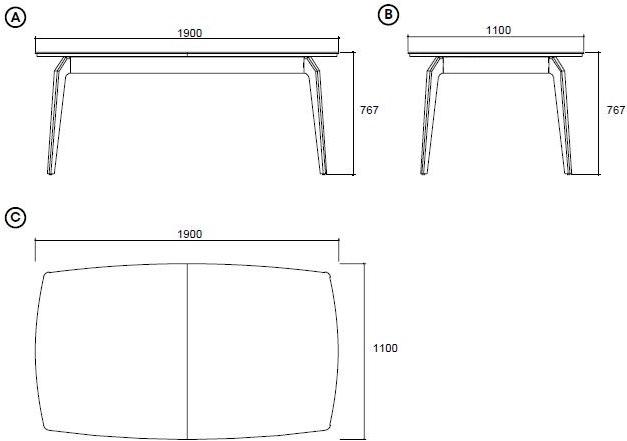 Enza Home Прямоугольный раздвижной деревянный стол Netha sun-id-1361041 - Вид №5