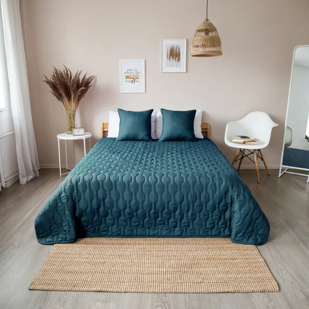 Покрывало 200x240 см микрофибра ibiza1 цвет морская волна 82830665 STLM-2034976 Santreyd - Вид №5
