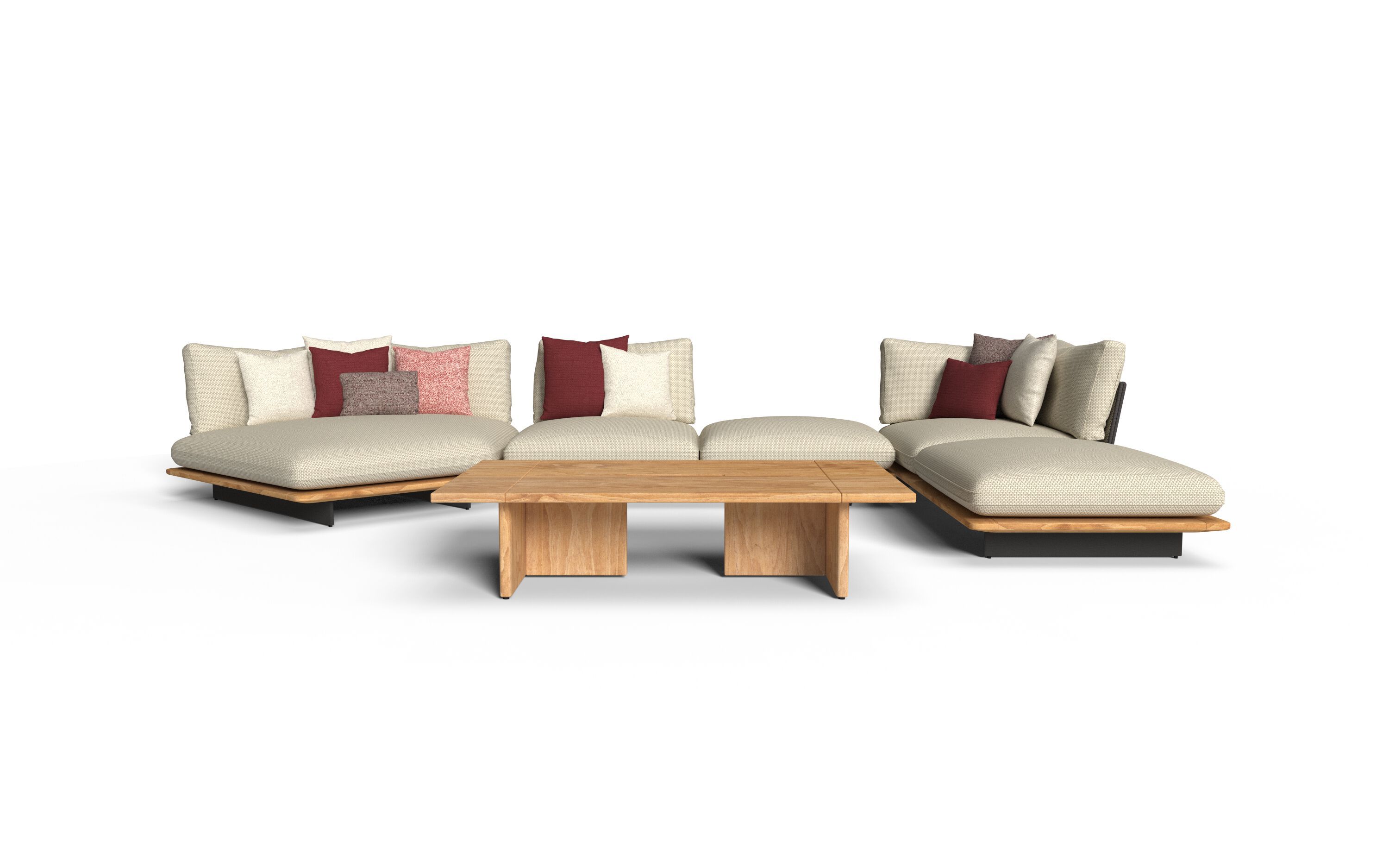 Ткань сад диван с полуостровом Talenti Венеция ARCH-00128757 - Вид №1