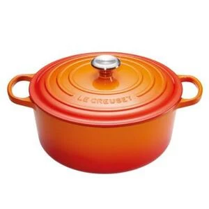 Кастрюля чугунная Le Creuset, Ø24 см, оранжевая