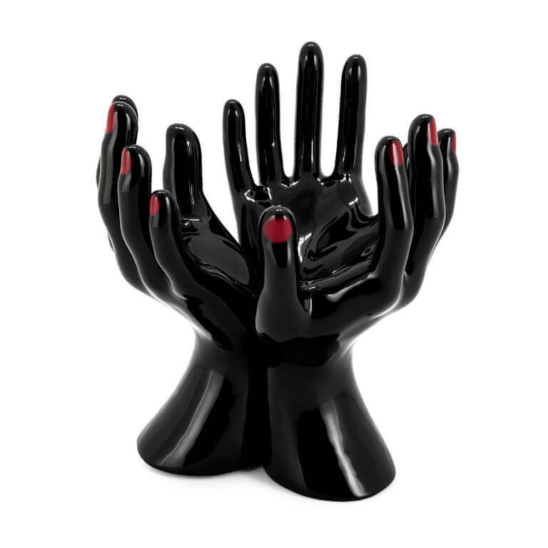 600186-BR ABHIKA HANDSTAND BISC. BLACK/RED 