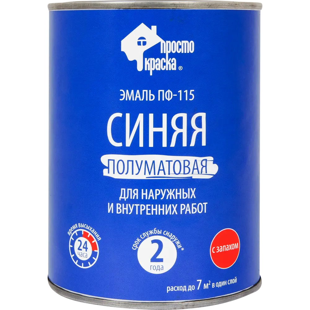 Эмаль ПРОСТОКРАСКА ПФ-115 синяя для наружных и внутренних работ 82174338 STLM-0021158 - Вид №1