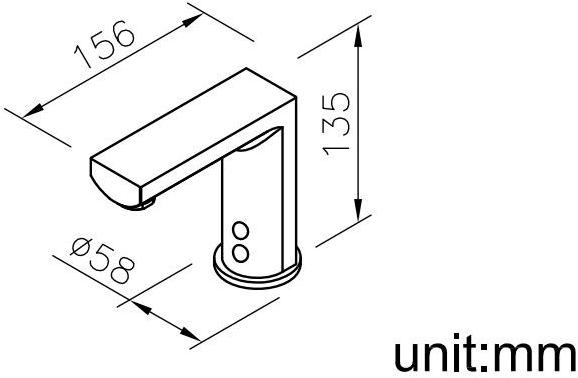 JUSTIME Инфракрасный смеситель для умывальника с электронным управлением Arch 6790-s1-81cp - Вид №1