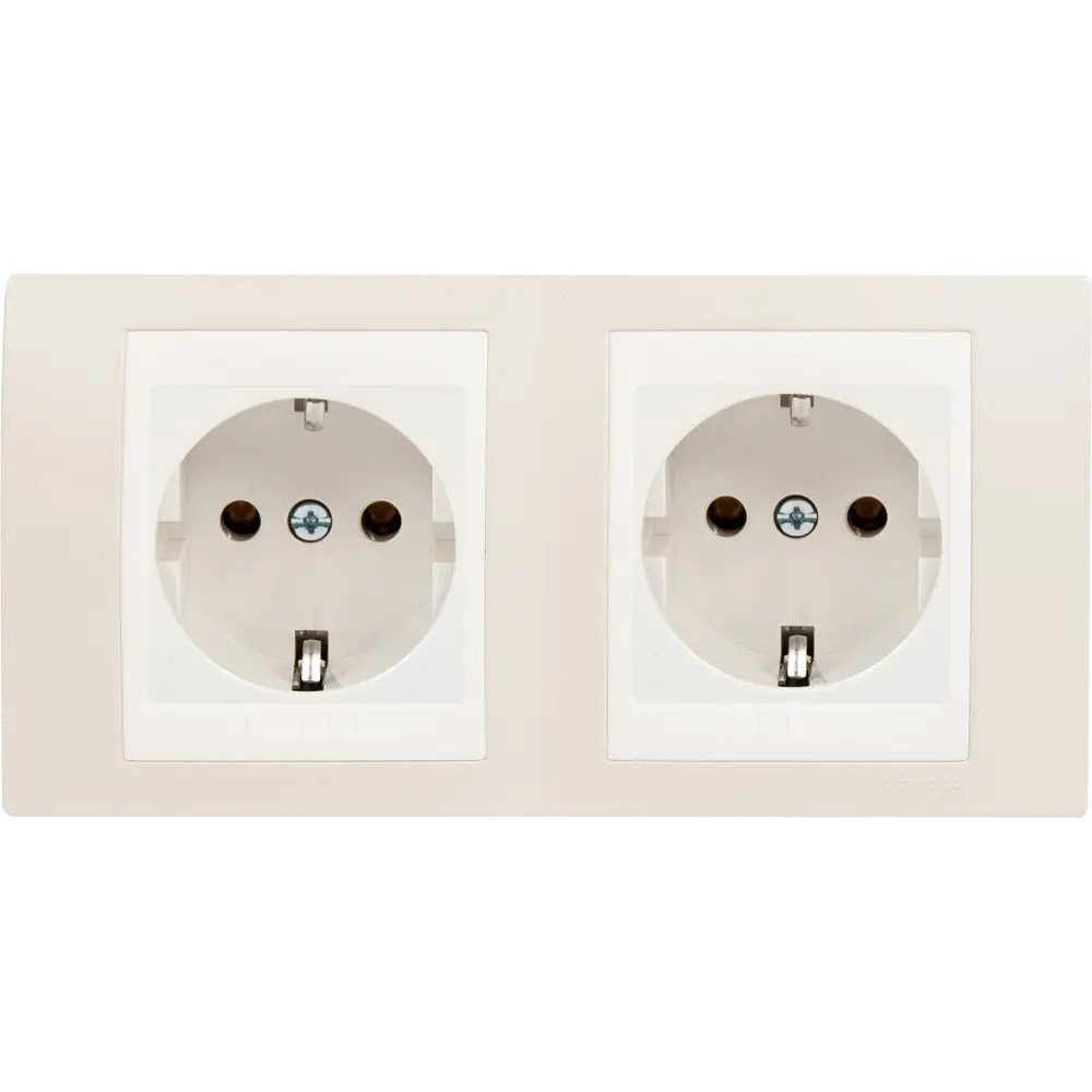 Рамка для розеток и выключателей Systeme Electric Unica 2 поста, цвет песчаный/бежевый STLM-2137946 - Вид №2