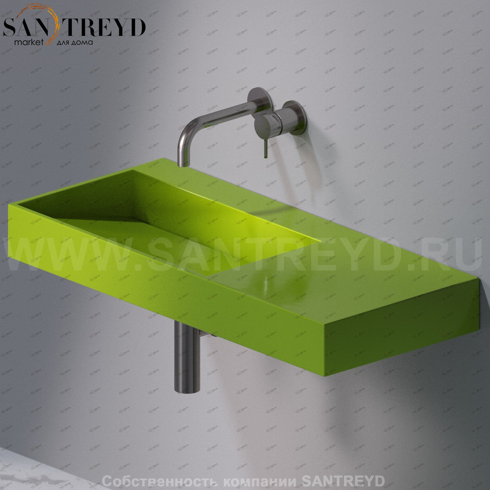 L013T1RPV4.121 Подвесная раковина настенная прямоугольная A. e T. Italia P35 AeT ITALIA