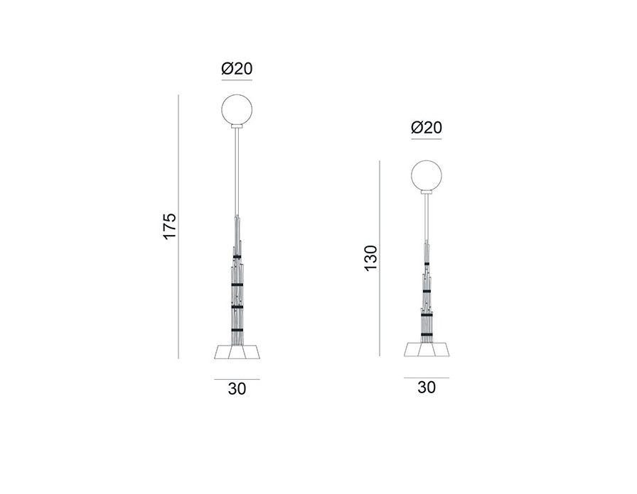 Gervasoni Торшер из бамбука Black sun-id-1448985 - Вид №3