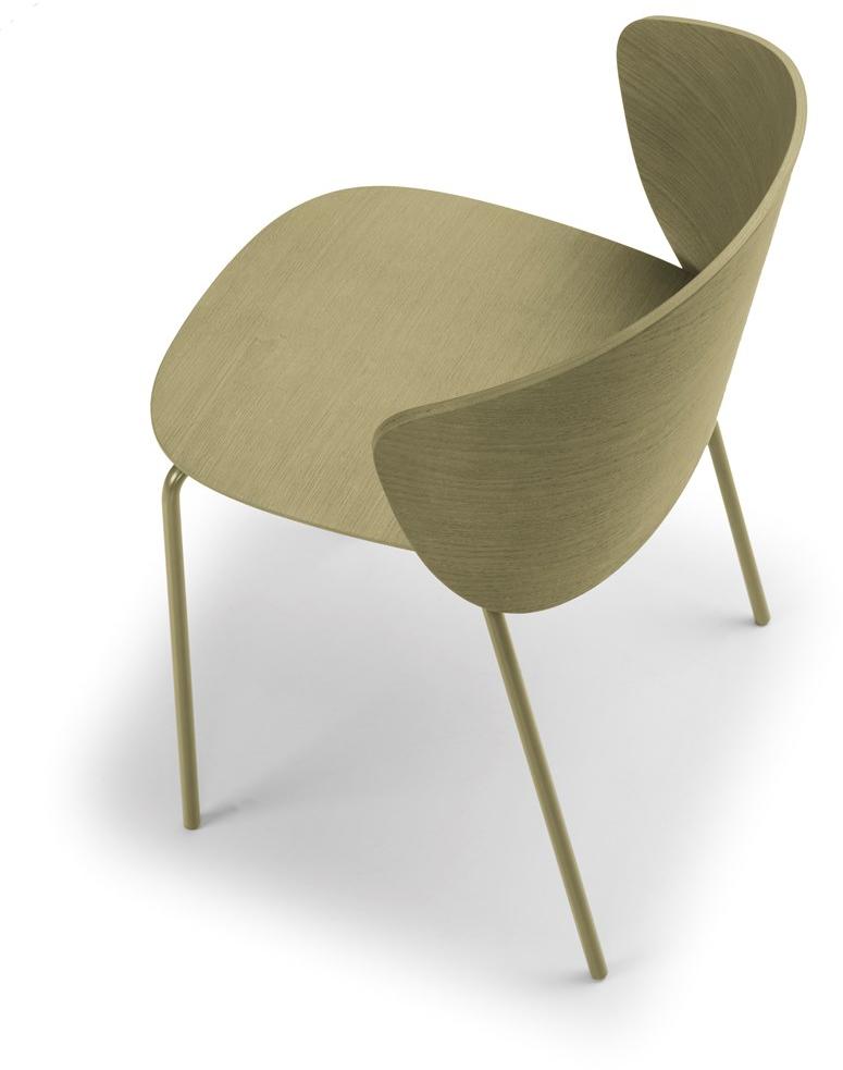 True Design Штабелируемый стул из стали и дерева Not wood Nt 1004 - Вид №4