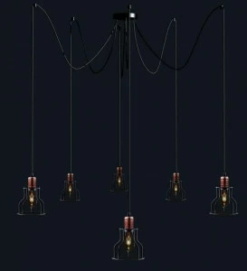 Подвесная люстра Nowodvorski Workshop 9631 NOWODVORSKI ДИЗАЙНЕРСКИЕ, WORKSHOP 186537 Черный