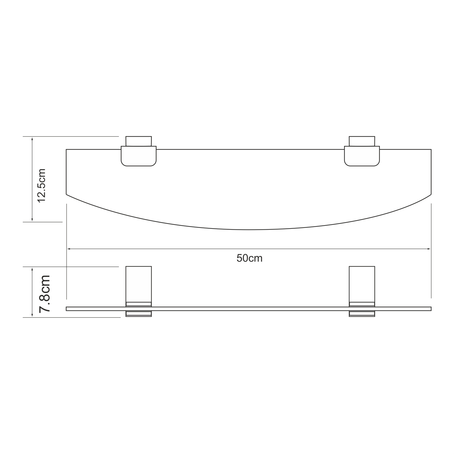 K-3224 Abens Полка стеклянная WasserKRAFT Abens K-3200  - Вид №3