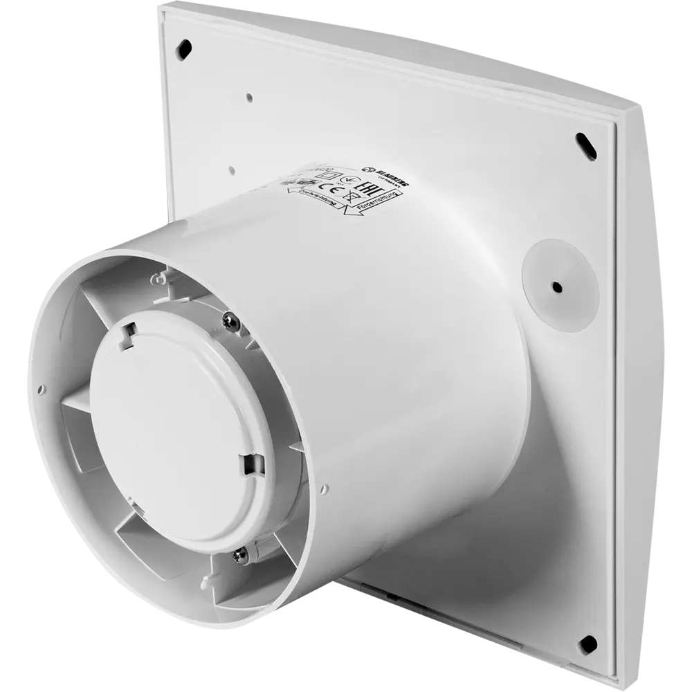 Вентилятор осевой вытяжной Blauberg D100 мм 25 дБ 97 м³/ч обратный клапан цвет белый STLM-2180160 - Вид №1