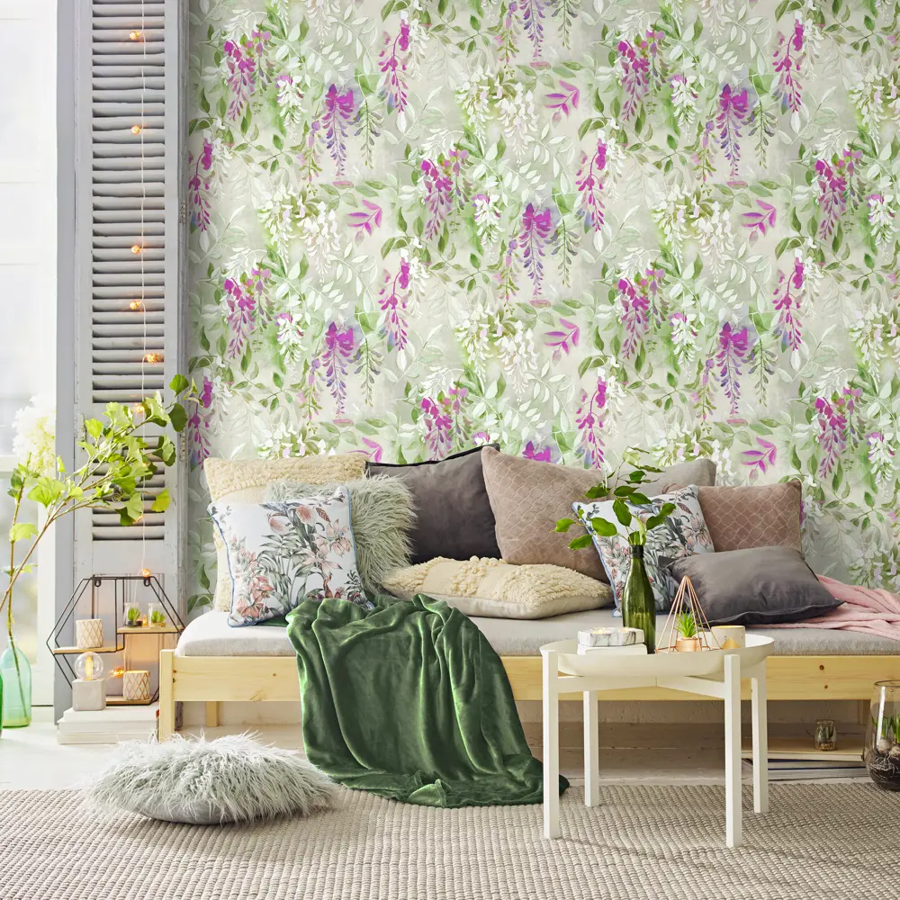 Обои флизелиновые Erismann Oasis зеленые 1.06 м ЭР60570-05 STLM-2192477 - Вид №3