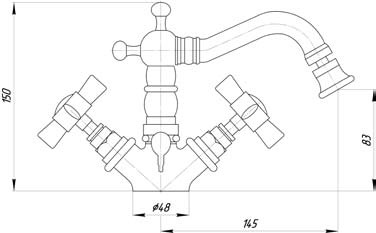 Смеситель MIGLIORE Revival ML.REV-444.CR для биде - хром  - Вид №3