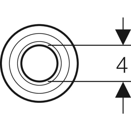 241.507.11.1 Стенная розетка Geberit, глубокая Geberit  - Вид №4
