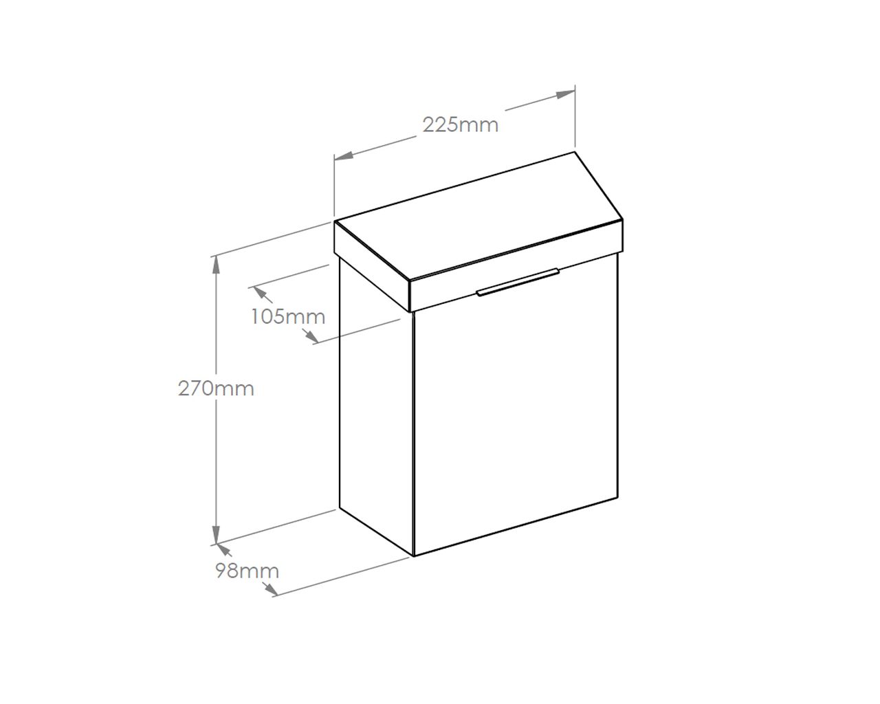 KSP301 Урна для женского туалета STELLA, 4,5 л, ПОЛИРОВАННАЯ СТАЛЬ Merida  - Вид №1