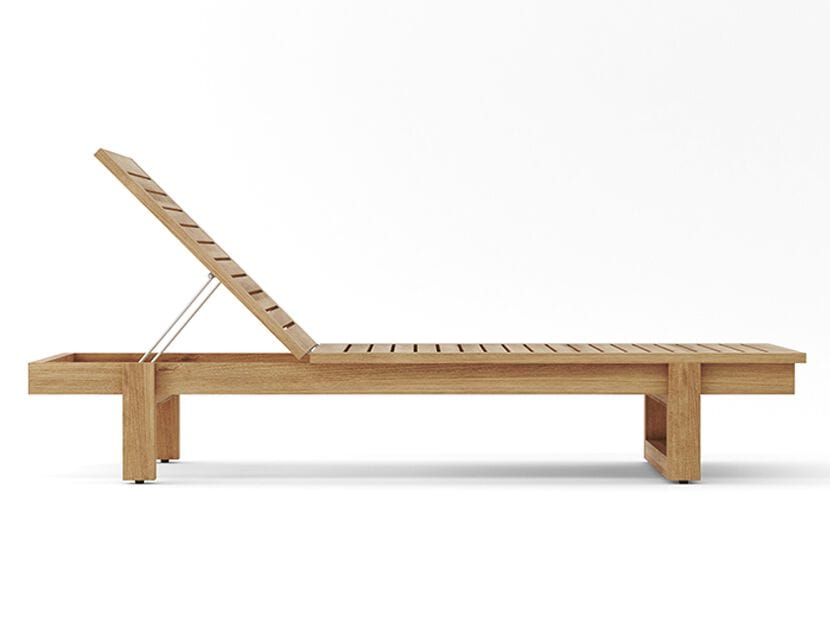 Садовая кровать с откидной спинкой из тикового дерева Walters Resort ARCH-00058640 - Вид №4