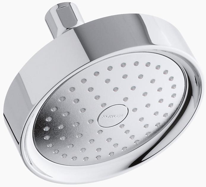 KOHLER Однофункциональная настенная душевая лейка Purist 2,5 галлона в минуту с технологией всасывания воздуха Katalyst K-965-AK-CP  - Вид №1