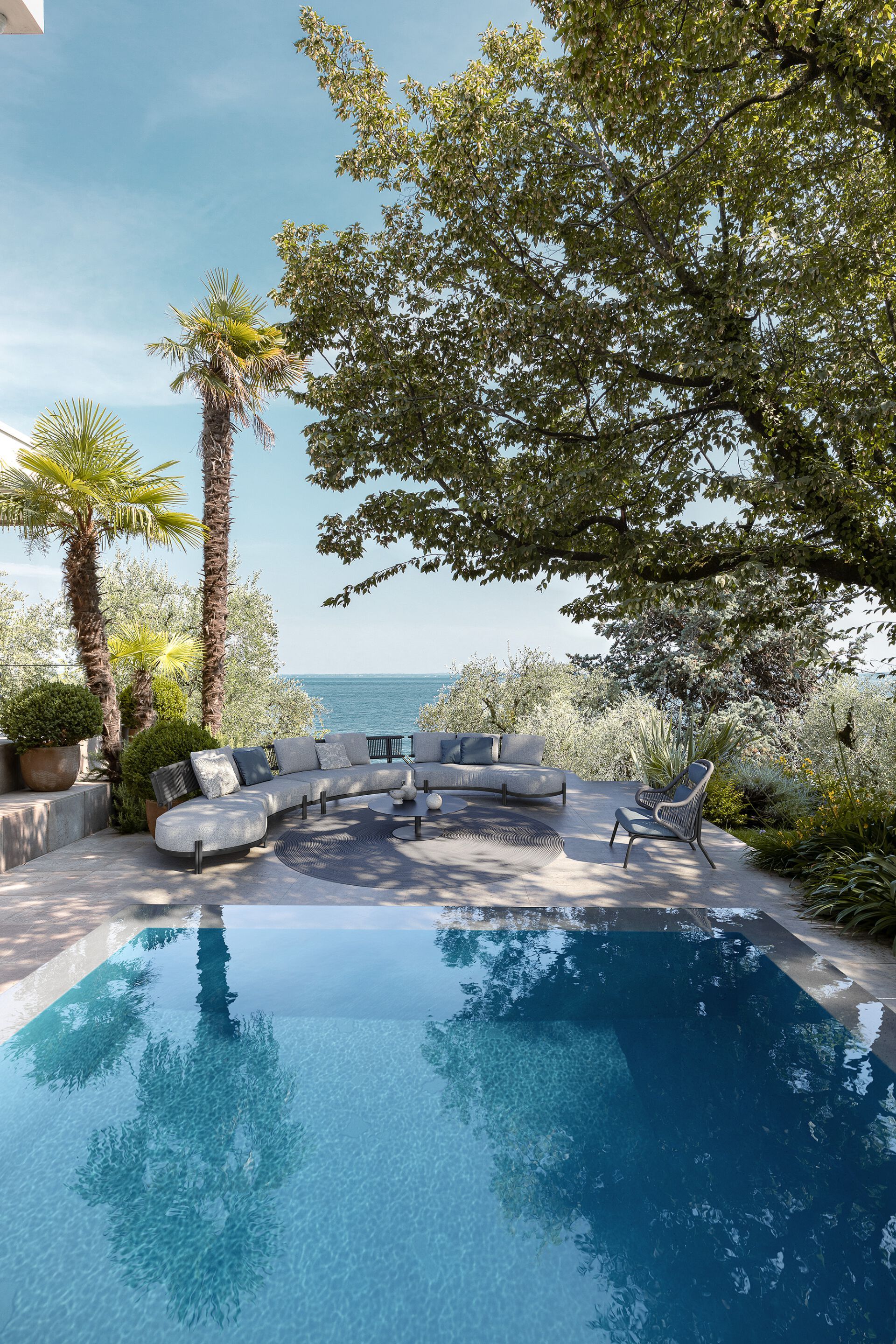 2-местный изогнутый тканевый садовый диван Atmosphera Лотос ARCH-00055092 - Вид №2