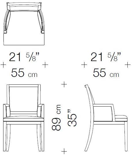 Garbarino Стул с обивкой и подлокотниками  Elem 4  - Вид №2