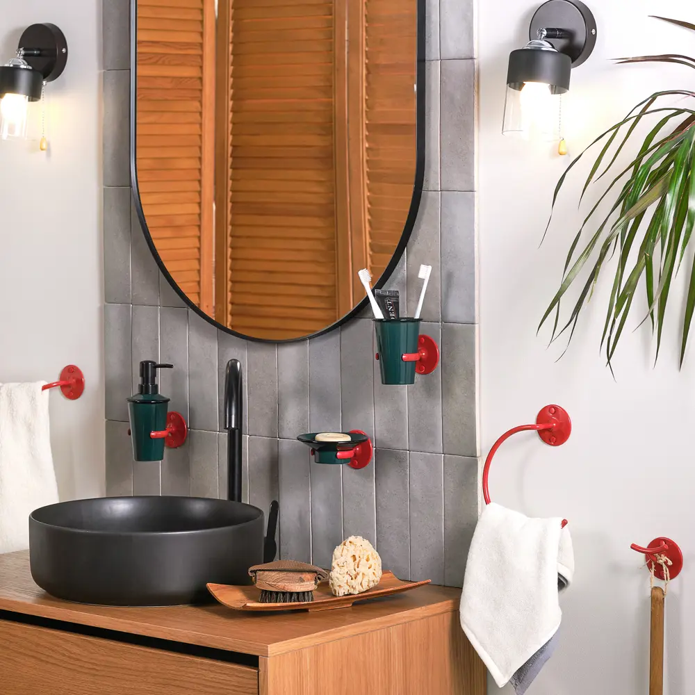 Крючок Moroshka Trud двухрожковый 6x6x4.2 см цвет красный STLM-2034284 - Вид №8