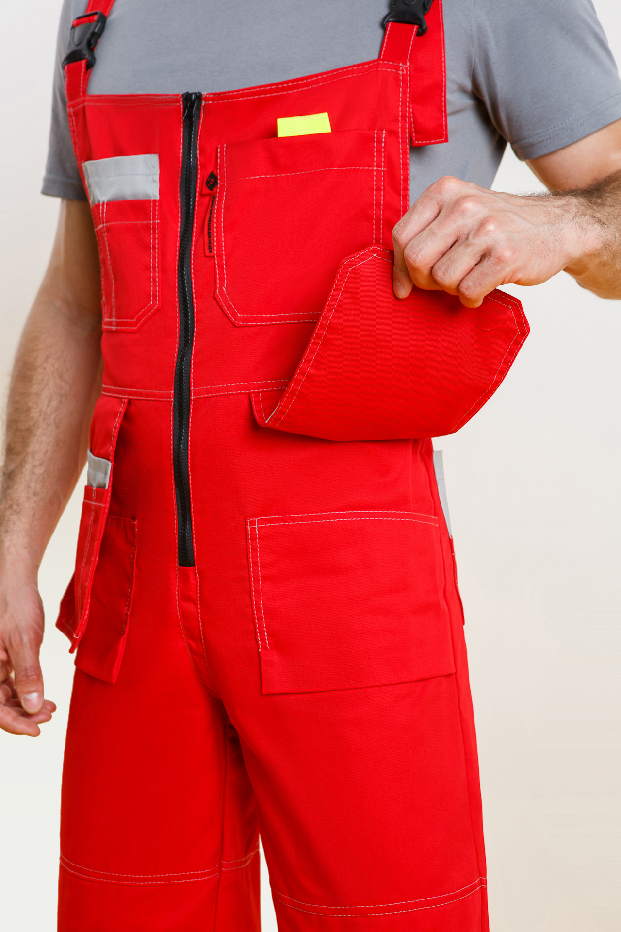 65320 Костюм "Профессионал-2" красный-светло-серый  Летняя спецодежда  размер 60-62/170-176  - Вид №12