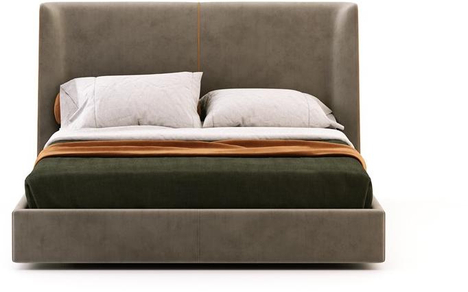 Domkapa Двуспальная кровать с обивкой из бархата  Dka39  - Вид №4