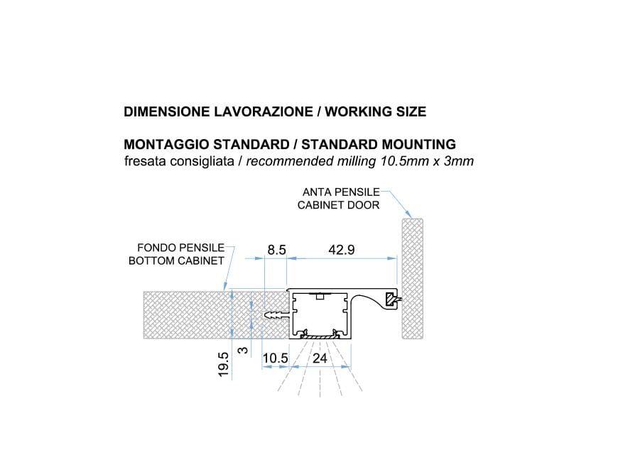 Светодиодный профиль для настенного шкафа Metalarredo MYCOS ARCH-00107685 - Вид №2