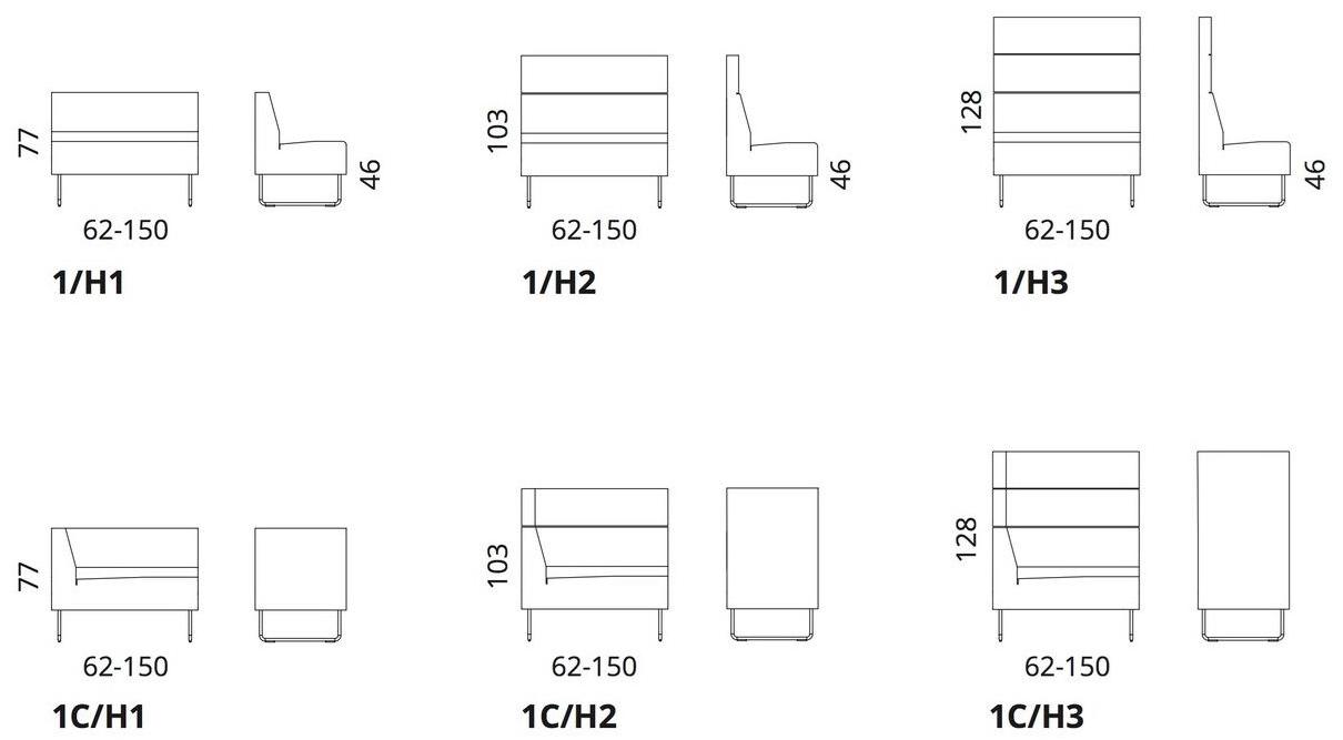 SOFTREND Модульный диван из ткани с огнестойкой набивкой sun-id-1422925 - Вид №7