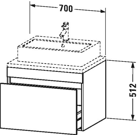 DuraStyle Тумбочка для консоли Duravit DS531100707 - Вид №1