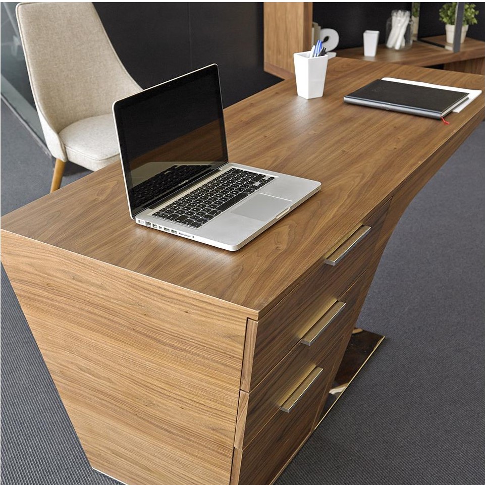 Письменный стол деревянный с ящиками орех Belleza ANGEL CERDA  147524 Орех;коричневый  - Вид №2