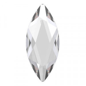 2201 Страз неклеевой Crystal 14 х 6 мм кристалл в пакете белый (Crystal F 001) Сваровски