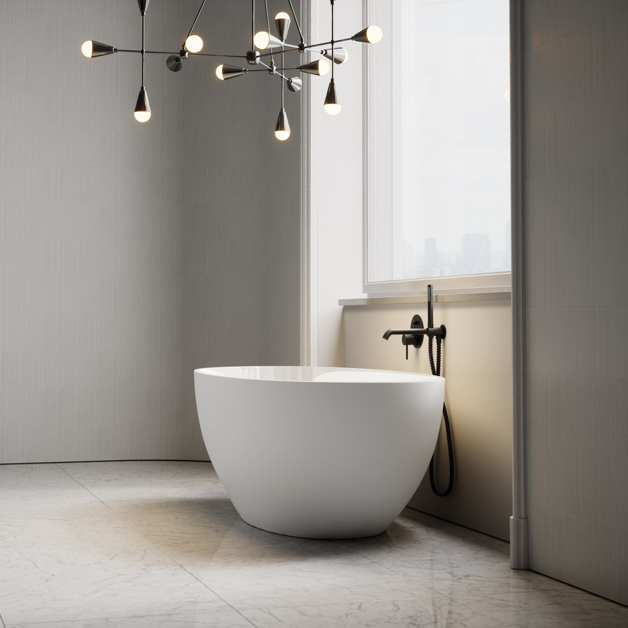 Овальная ванна в центре комнаты из смолы LUSSO Пикассо ARCH-00125611 - Вид №5