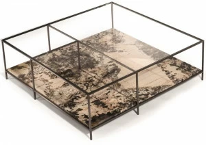 Visionnaire Низкий квадратный мраморный журнальный столик Mondrian