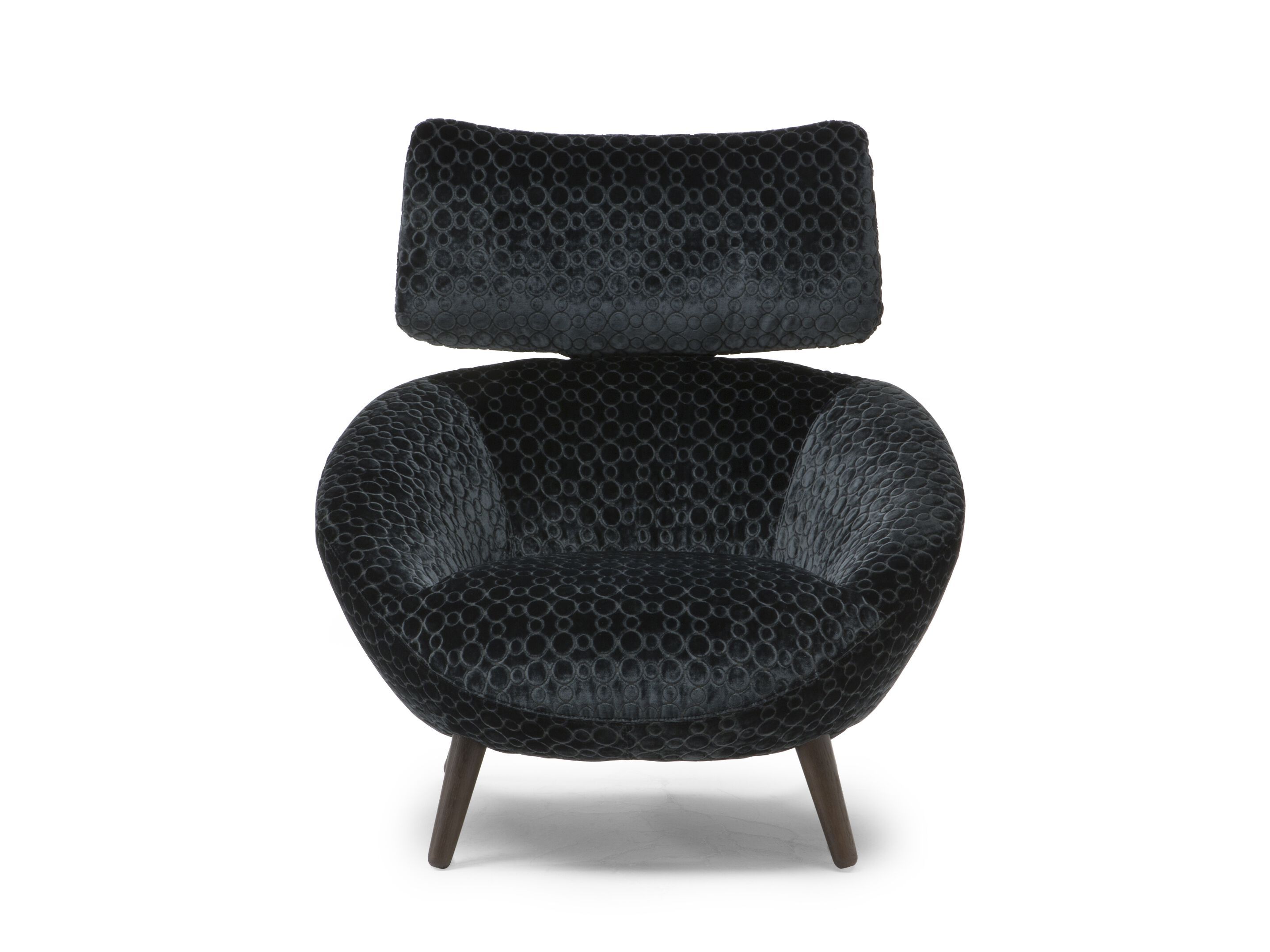 Тканевое кресло с подголовником Natuzzi Italia LUNA ARCH-00145066