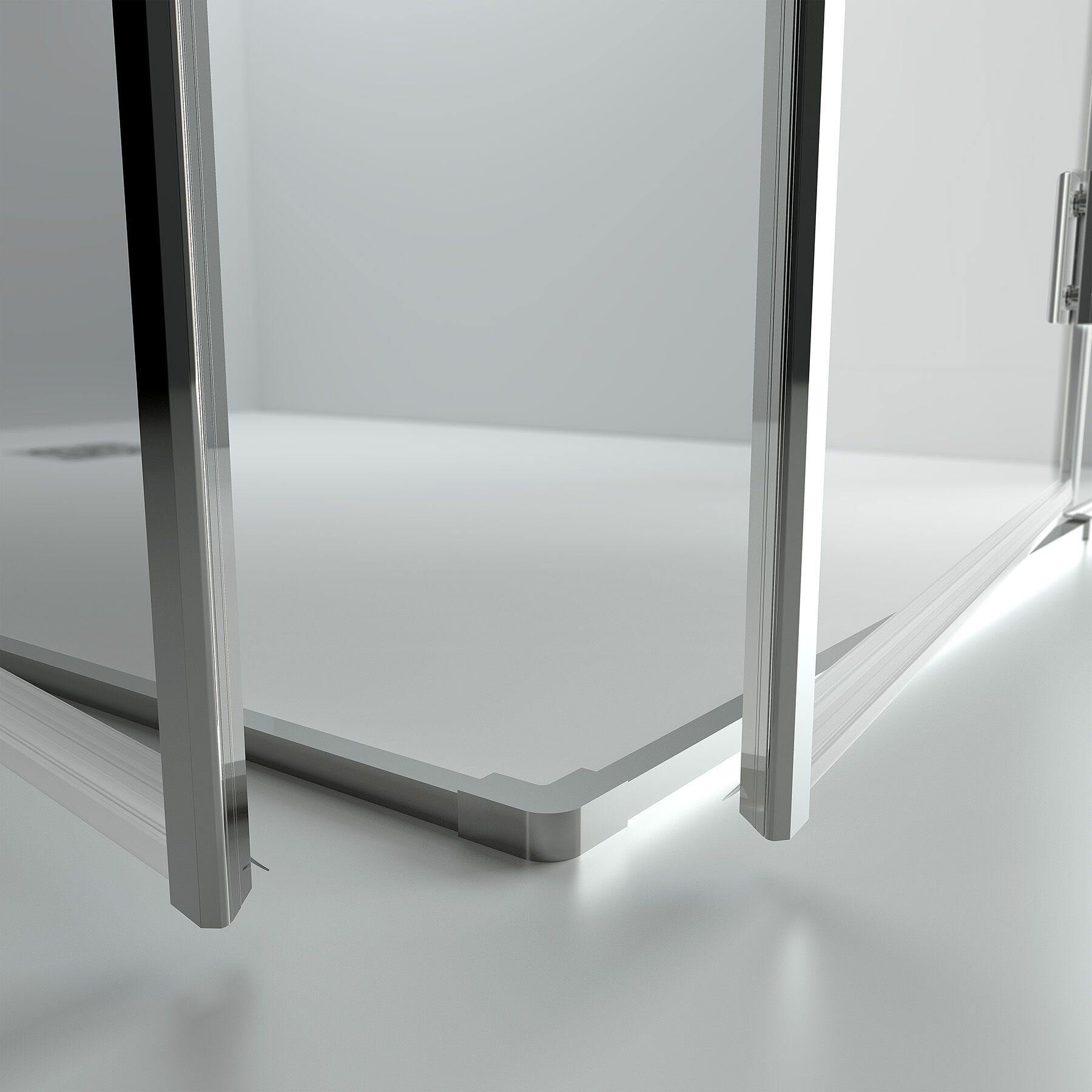 Стальная и стеклянная угловая душевая кабина с распашной дверью CSA Box Doccia FIORELLA ARCH-00100182 - Вид №1