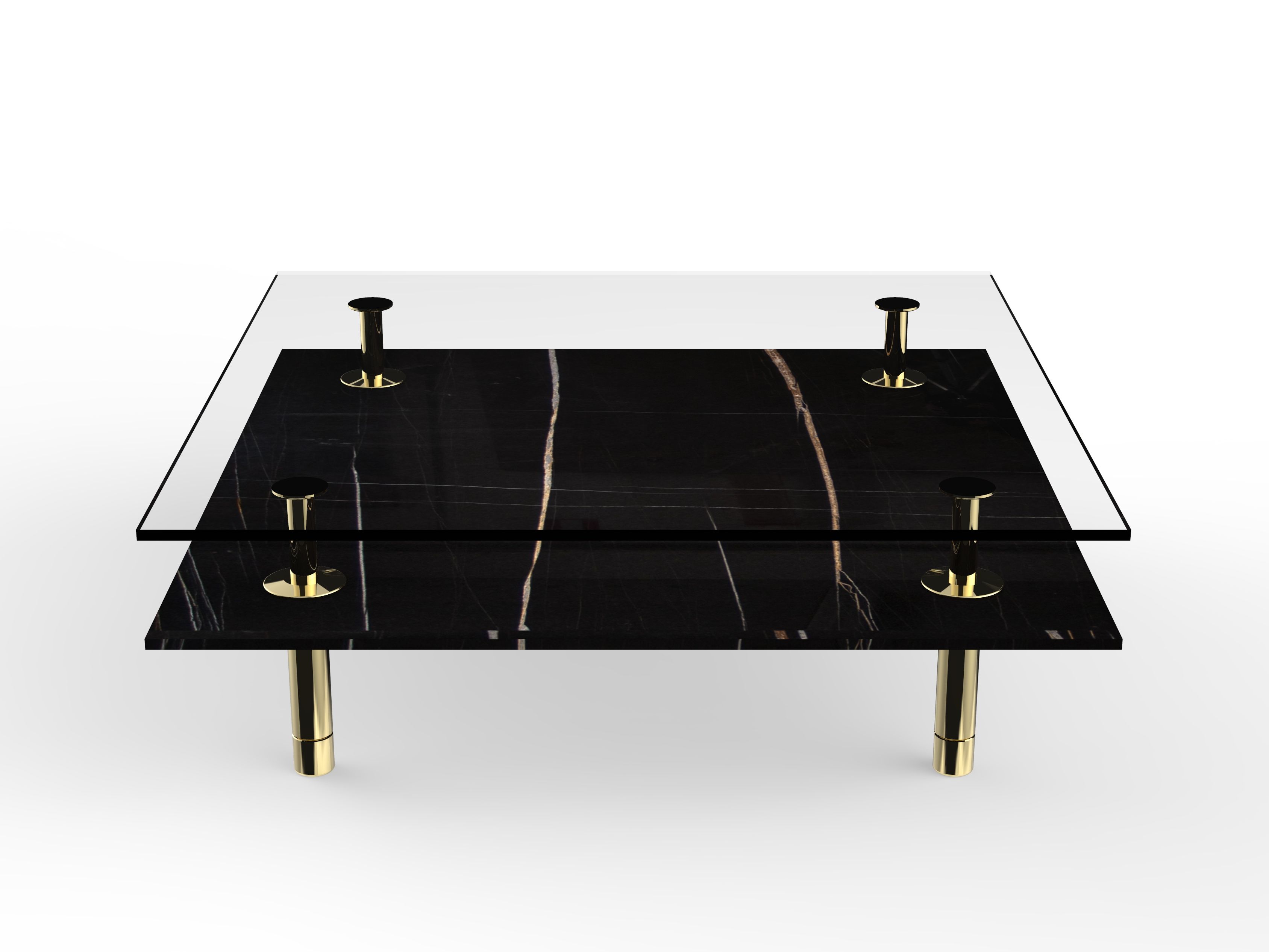Квадратный мраморный журнальный столик GHIDINI1961 Legs ARCH-00070686 - Вид №2