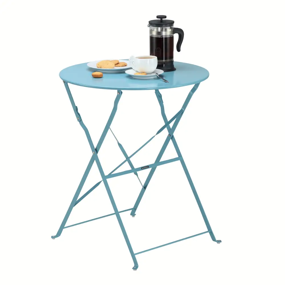 Стол садовый круглый Naterial Flora Origami складной 60х71 см сталь синий STLM-2184005 - Вид №5