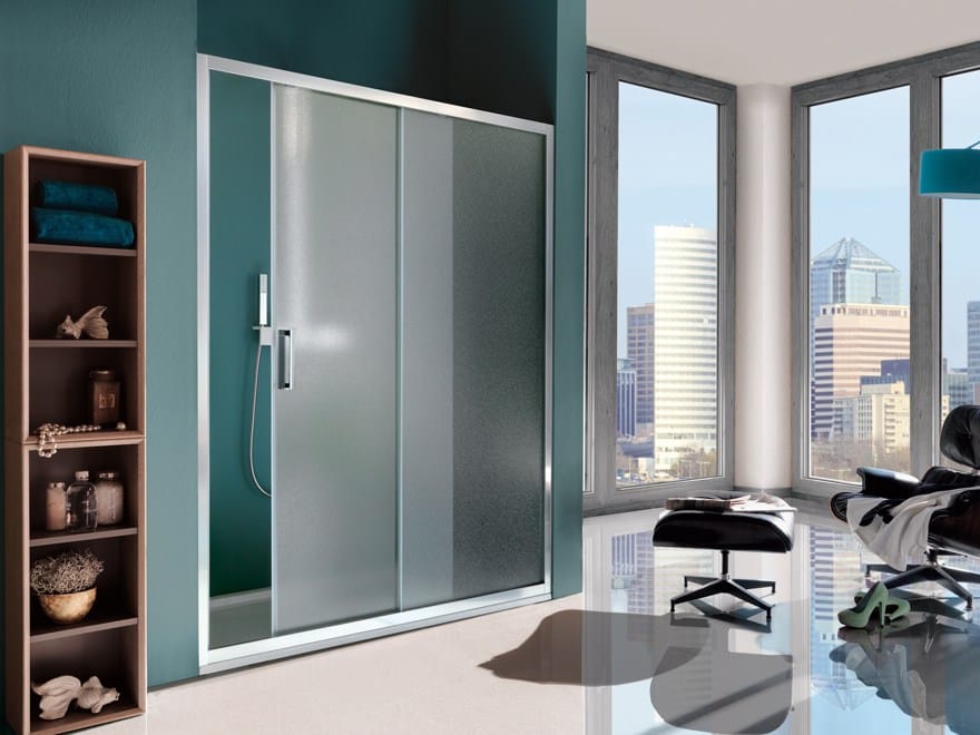 2-местная душевая кабина из закаленного стекла с раздвижной дверью Samo классическая ARCH-00145843